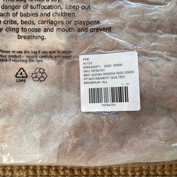 NEW Free People Movement Quilted Carryall In Roasted Chest - Picture 9 of 15